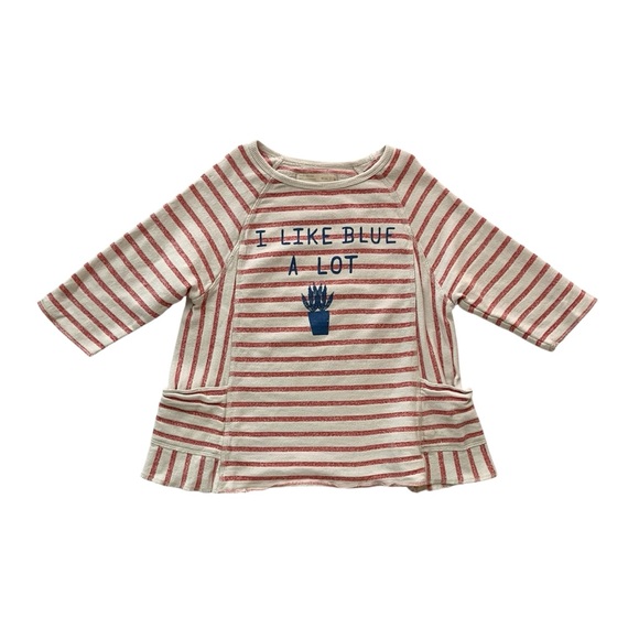 Zara Other - Zara Striped Kids Shirt with Blue Print and pockets